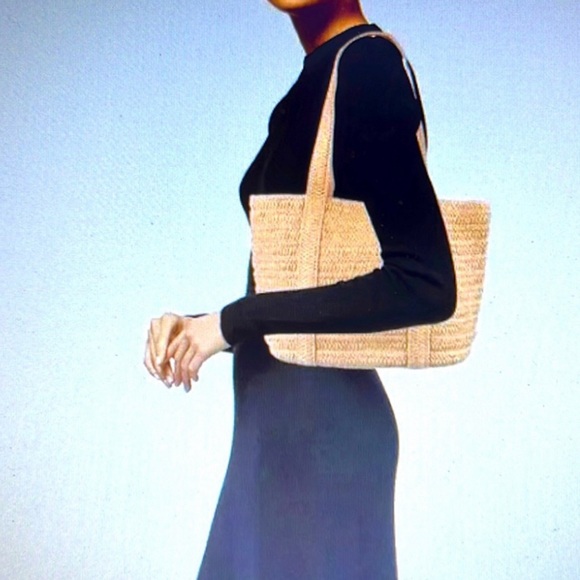 Draper James Raffia Beach Pool Tote Bag - Picture 1 of 7